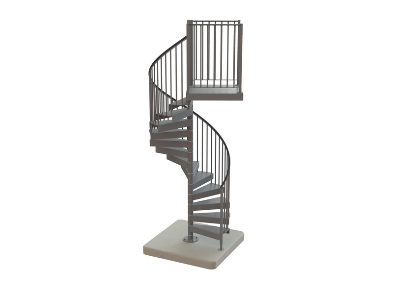 Spiral stairs on a white background