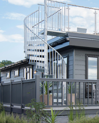 Galvanised Steel Spiral Staircase Kit External