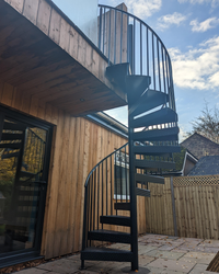 Jet Black Spiral Staircase Kit