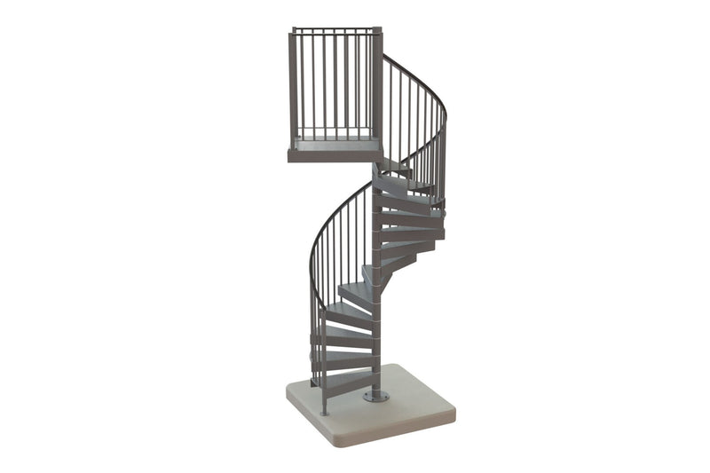 Spiral stairs on white background