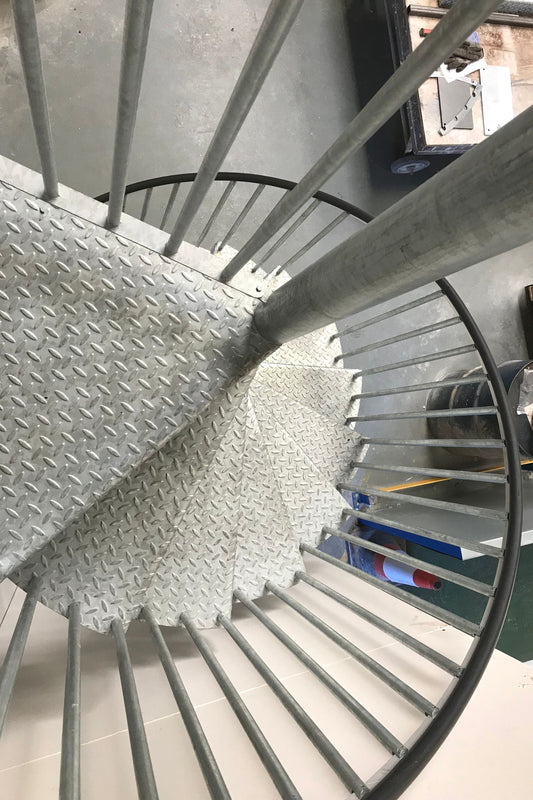 Spiral stairs birds eye view