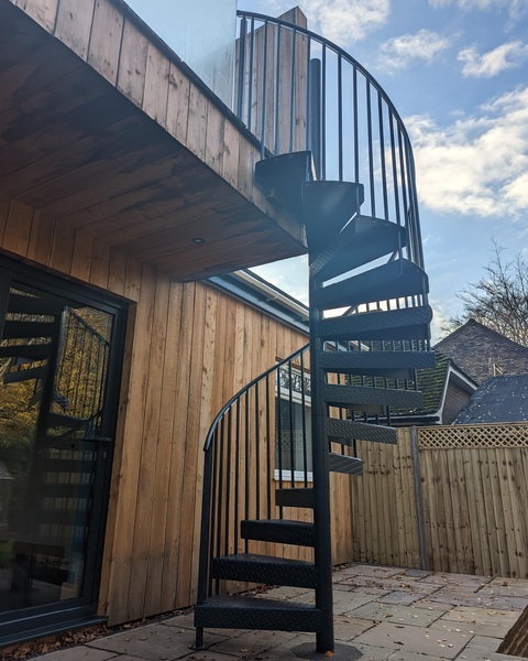 Jet Black Spiral Staircase Kit