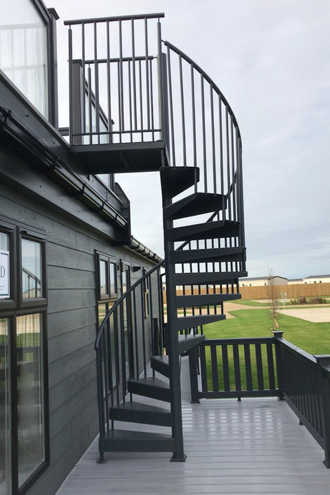 Outside spiral stairs